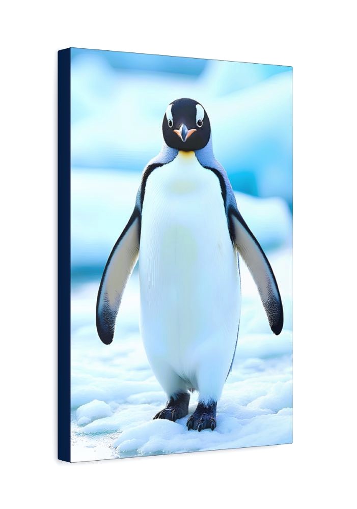 emperor penguin portrait canvas wall art wildlife bird photography matte canvas decor